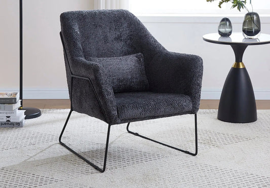 Fauteuil de table noir en taupe design | Zylo