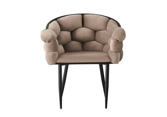 Lot de 2 fauteuils de table en taupe | Stratos