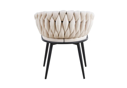 Lot de 2 fauteuils de table en beige | Vexis