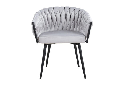 Lot de 2 fauteuils de table en gris | Vexis