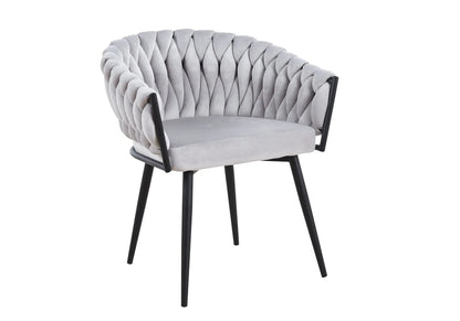 Lot de 2 fauteuils de table en gris | Vexis