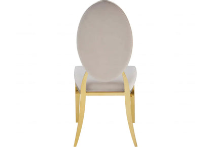 Lot de 4 chaises médaillon taupe doré | Iris