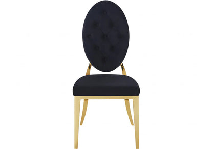 Lot de 4 chaises médaillon noir et doré | Iris