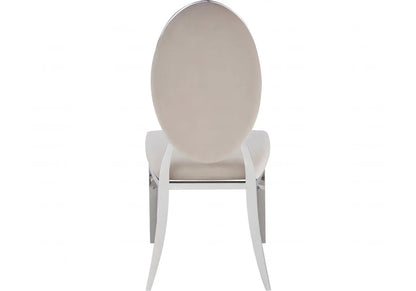 Lot de 4 chaises médaillons taupe et argent | Iris