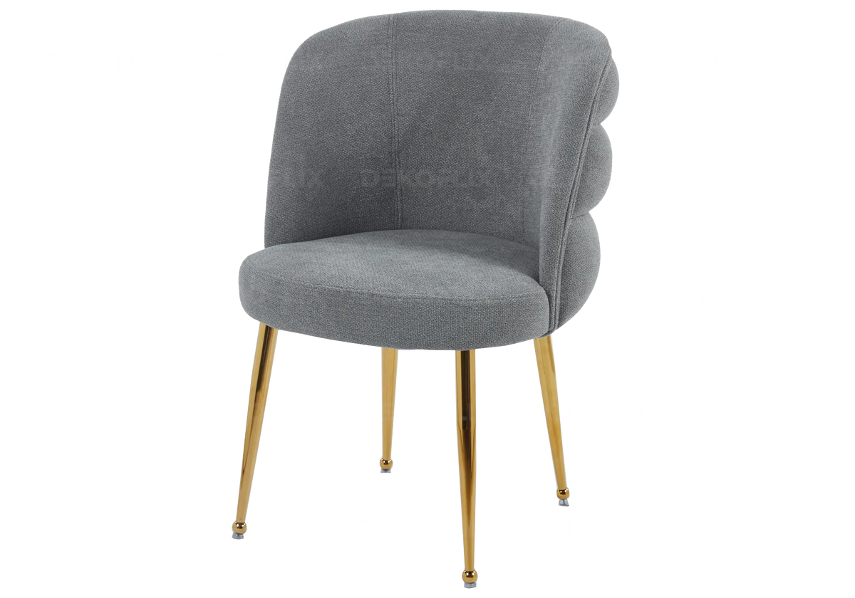 Lot de 2 fauteuils de table effet lin anthracite | Kaelo