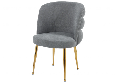 Lot de 2 fauteuils de table effet lin anthracite | Kaelo