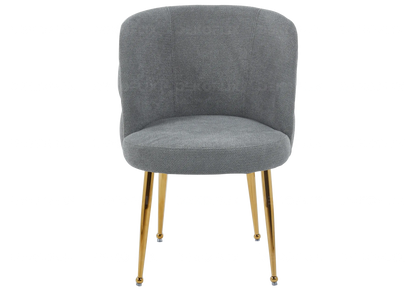 Lot de 2 fauteuils de table effet lin anthracite | Kaelo