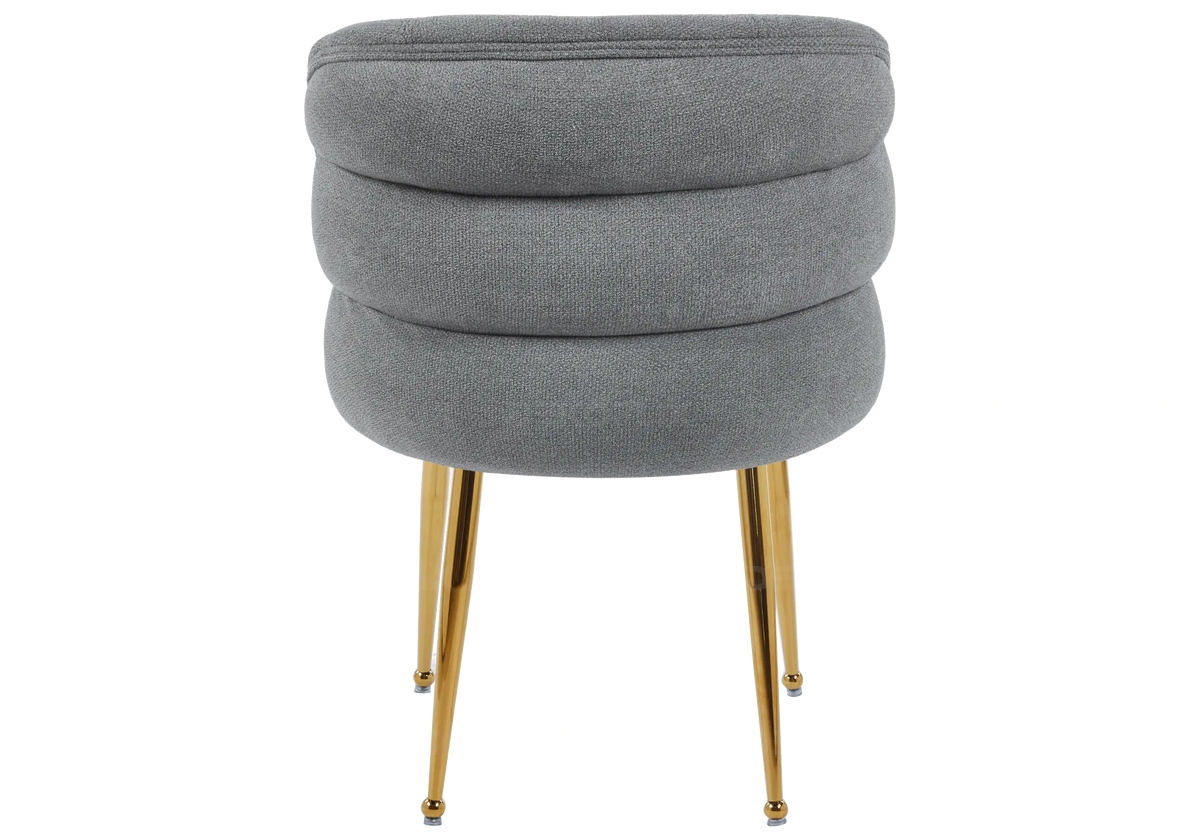 Lot de 2 fauteuils de table effet lin anthracite | Kaelo