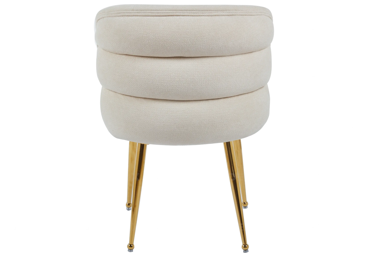 Lot de 2 fauteuils de table tissu effet lin écru | Kaelo