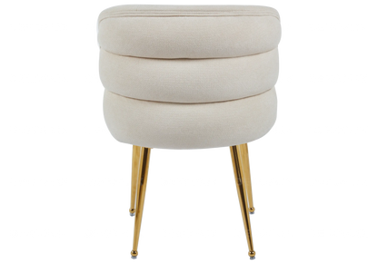 Lot de 2 fauteuils de table tissu effet lin écru | Kaelo