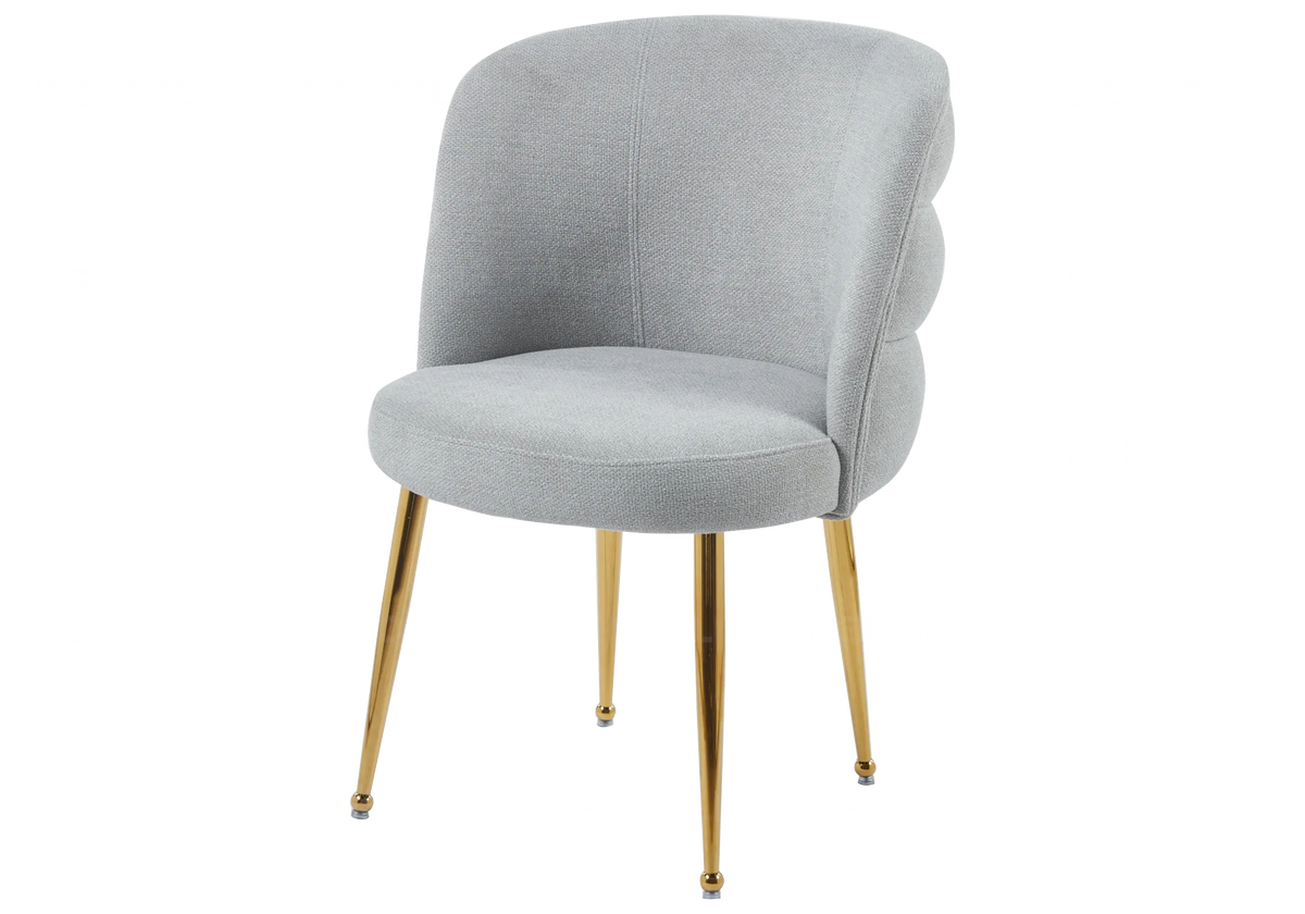 Lot de 2 fauteuils de table tissu effet lin gris | Kaelo
