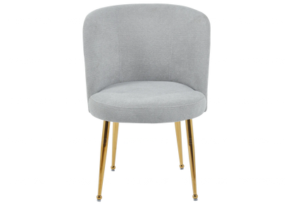 Lot de 2 fauteuils de table tissu effet lin gris | Kaelo