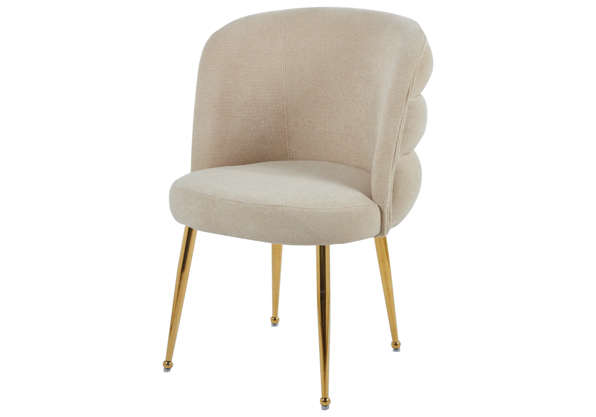 Lot de 2 fauteuils de table tissu effet lin moka | Kaelo