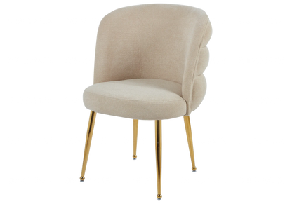 Lot de 2 fauteuils de table tissu effet lin moka | Kaelo