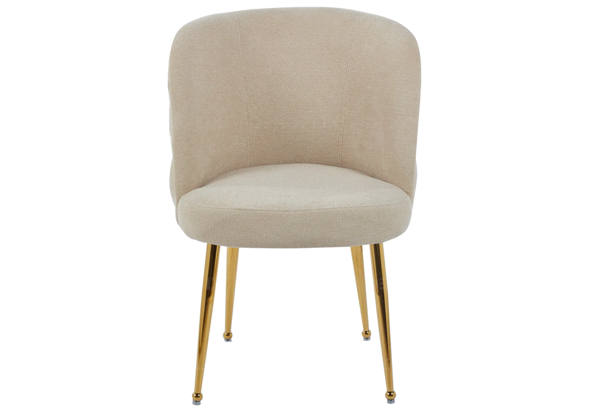Lot de 2 fauteuils de table tissu effet lin moka | Kaelo