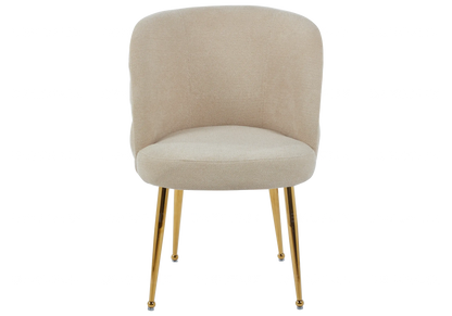 Lot de 2 fauteuils de table tissu effet lin moka | Kaelo
