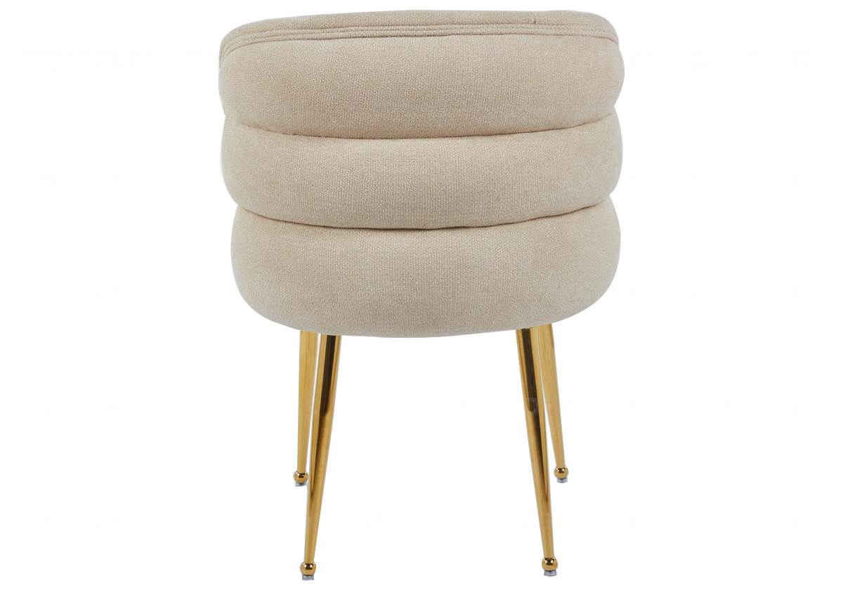 Lot de 2 fauteuils de table tissu effet lin moka | Kaelo