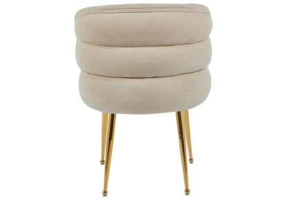 Lot de 2 fauteuils de table tissu effet lin moka | Kaelo