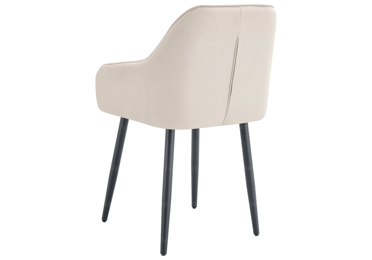 Lot de 2 fauteuils capitonnés en beige | Vexa