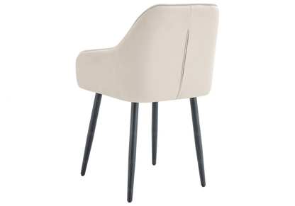 Lot de 2 fauteuils capitonnés en beige | Vexa