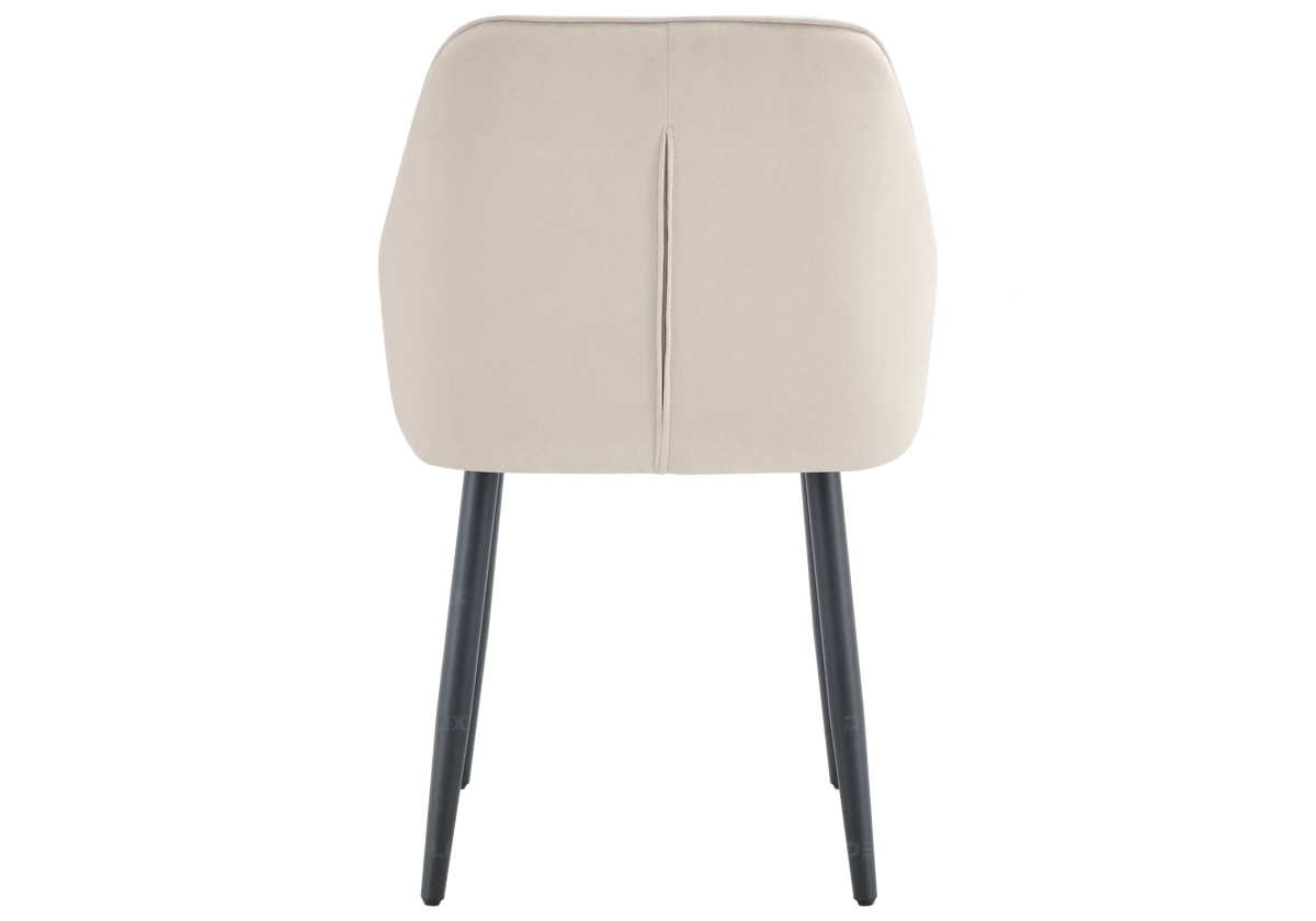 Lot de 2 fauteuils capitonnés en beige | Vexa