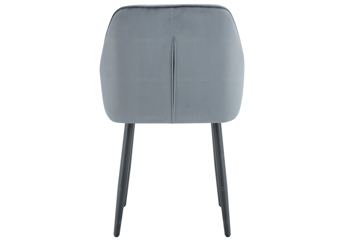 Lot de 2 fauteuils capitonnés en gris | Vexa