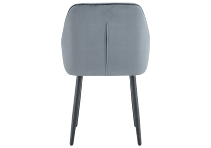 Lot de 2 fauteuils capitonnés en gris | Vexa