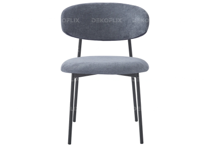 Lot de 4 chaises en anthracite pieds noirs | Vexta