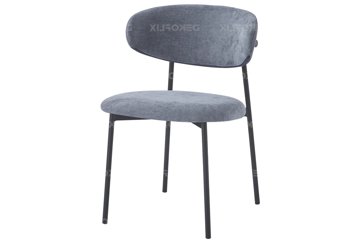 Lot de 4 chaises en anthracite pieds noirs | Vexta