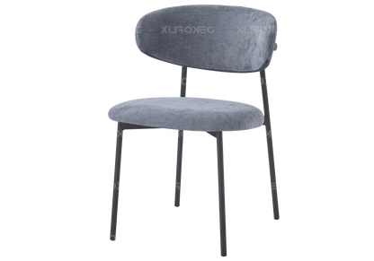 Lot de 4 chaises en anthracite pieds noirs | Vexta