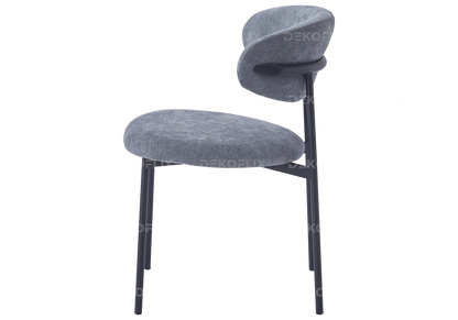 Lot de 4 chaises en anthracite pieds noirs | Vexta