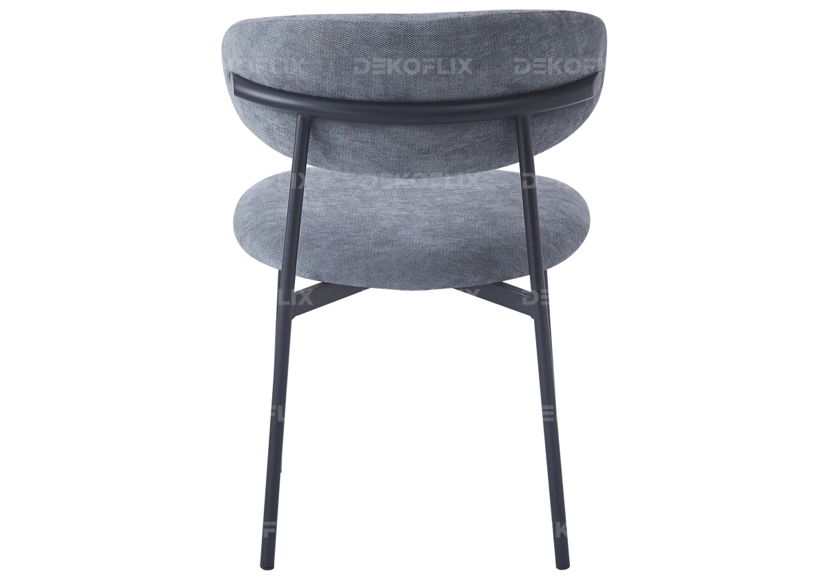 Lot de 4 chaises en anthracite pieds noirs | Vexta