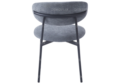 Lot de 4 chaises en anthracite pieds noirs | Vexta