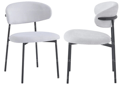 Lot de 4 chaises en beige et pieds noirs | Vexta