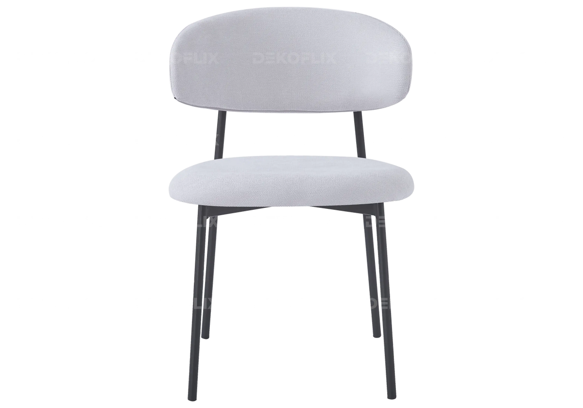 Lot de 4 chaises en beige et pieds noirs | Vexta