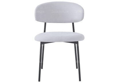 Lot de 4 chaises en beige et pieds noirs | Vexta