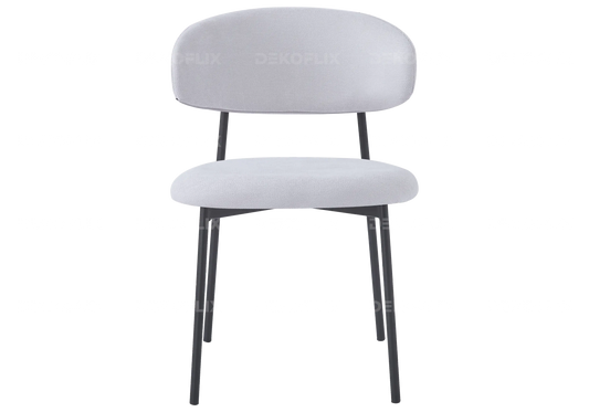 Lot de 4 chaises en beige et pieds noirs | Vexta