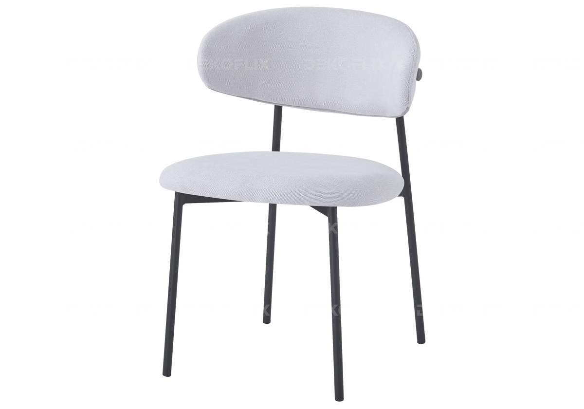 Lot de 4 chaises en beige et pieds noirs | Vexta