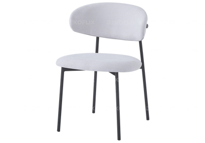 Lot de 4 chaises en beige et pieds noirs | Vexta