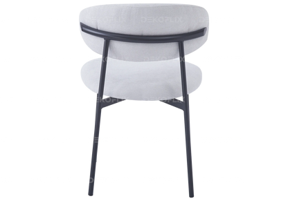Lot de 4 chaises en beige et pieds noirs | Vexta