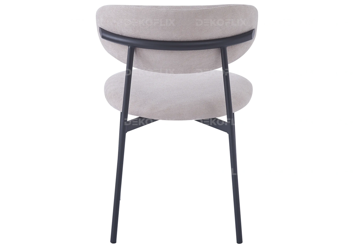 Lot de 4 chaises de table taupe pieds noirs | Vexta