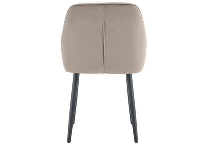 Lot de 2 chaises capitonnées en taupe | Vexa