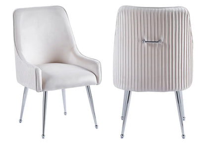 Lot de 2 fauteuils de table en beige | Kaelo