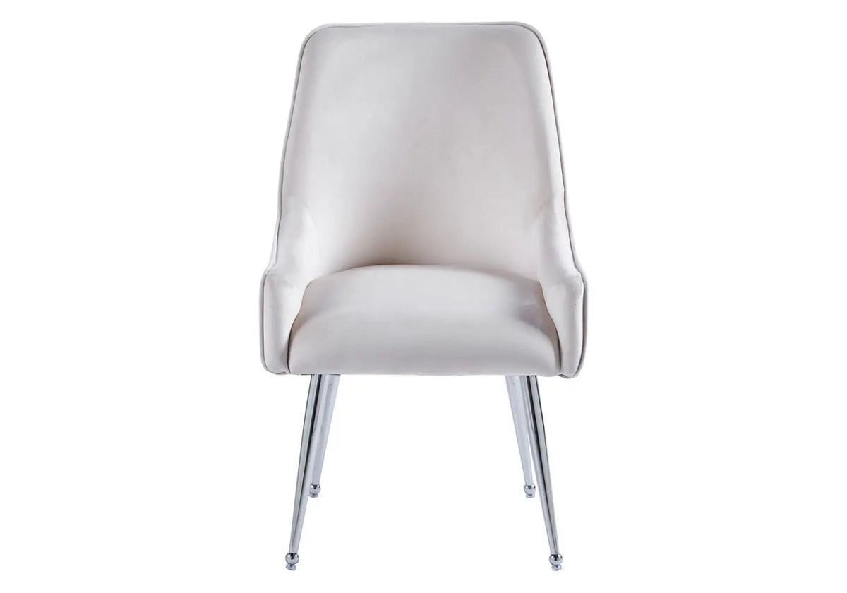 Lot de 2 fauteuils de table en beige | Kaelo
