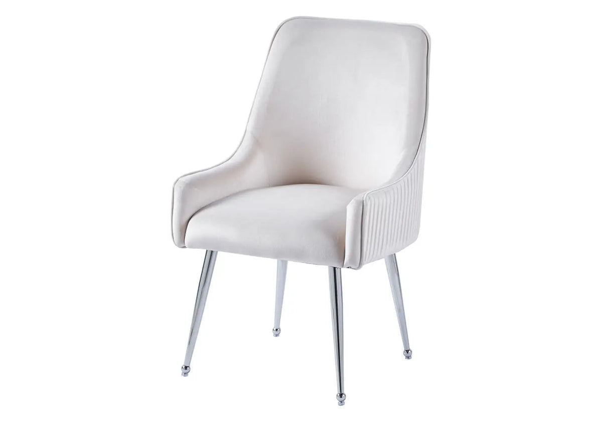 Lot de 2 fauteuils de table en beige | Kaelo