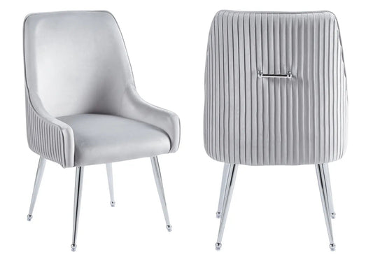 Lot de 2 fauteuils de table en gris | Kaelo