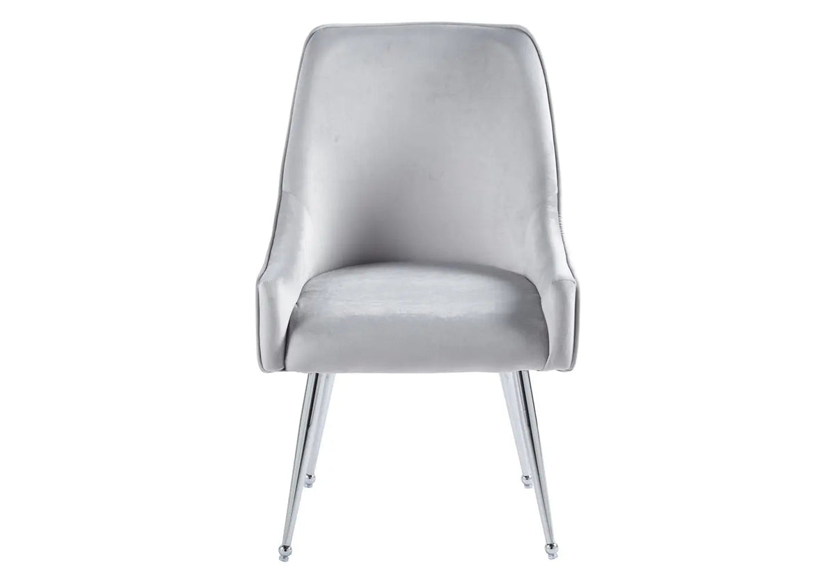 Lot de 2 fauteuils de table en gris | Kaelo