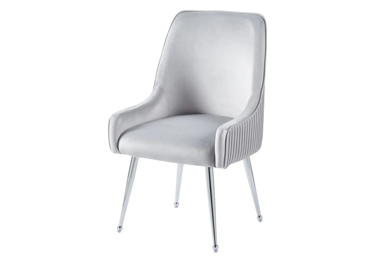 Lot de 2 fauteuils de table en gris | Kaelo