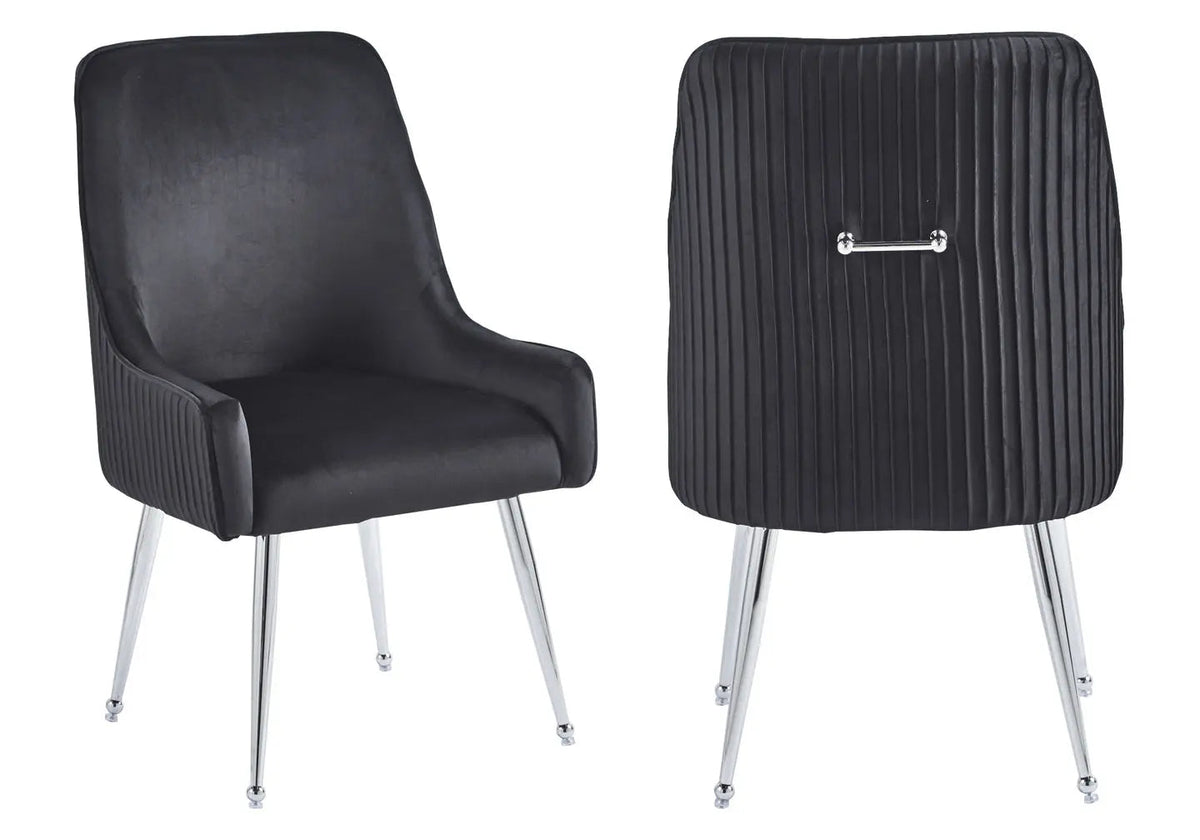 Lot de 2 fauteuils de table en noir | Kaelo