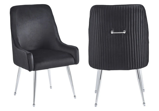 Lot de 2 fauteuils de table en noir | Kaelo